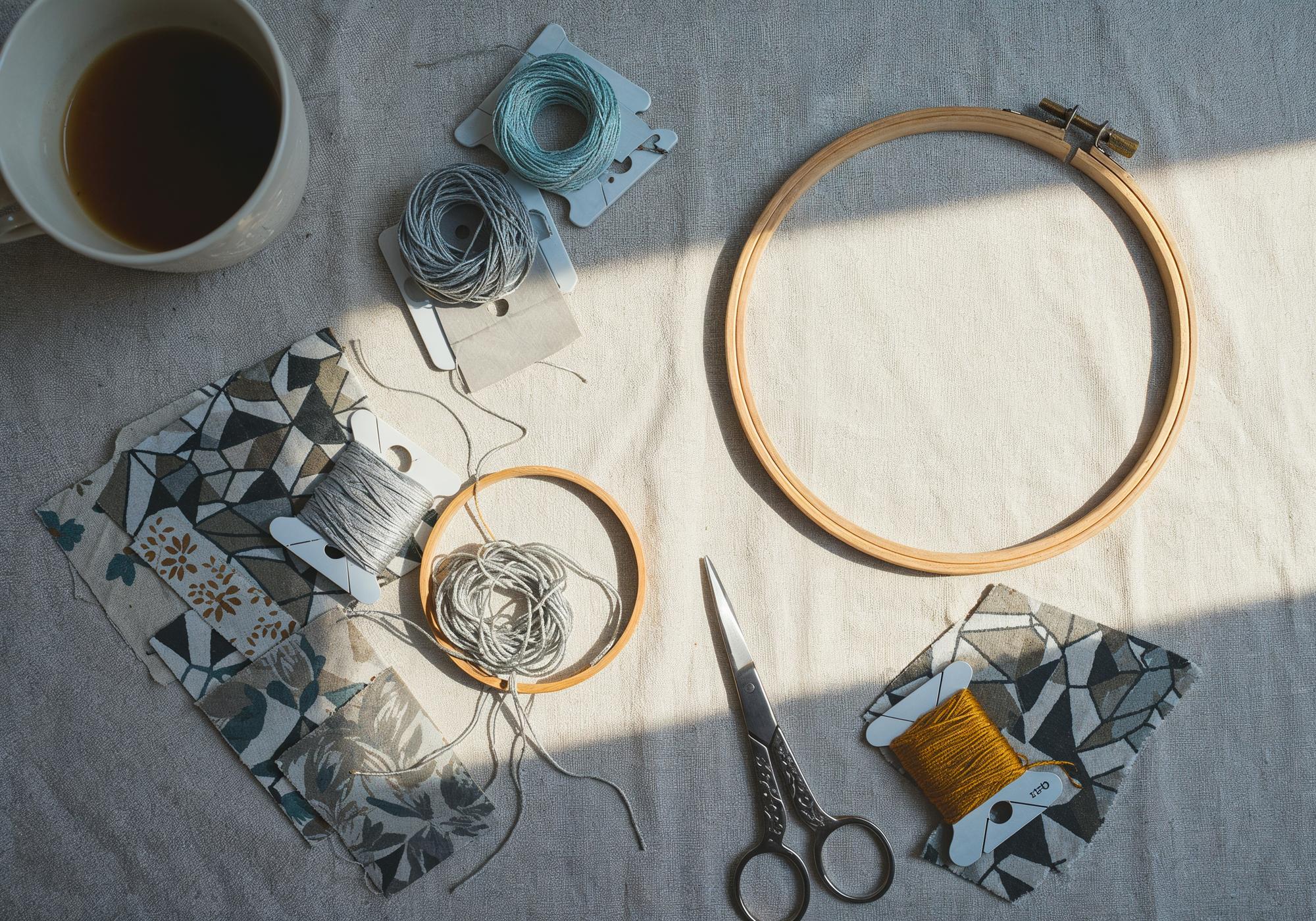 atelier z taborem nici i ramami do haftu
